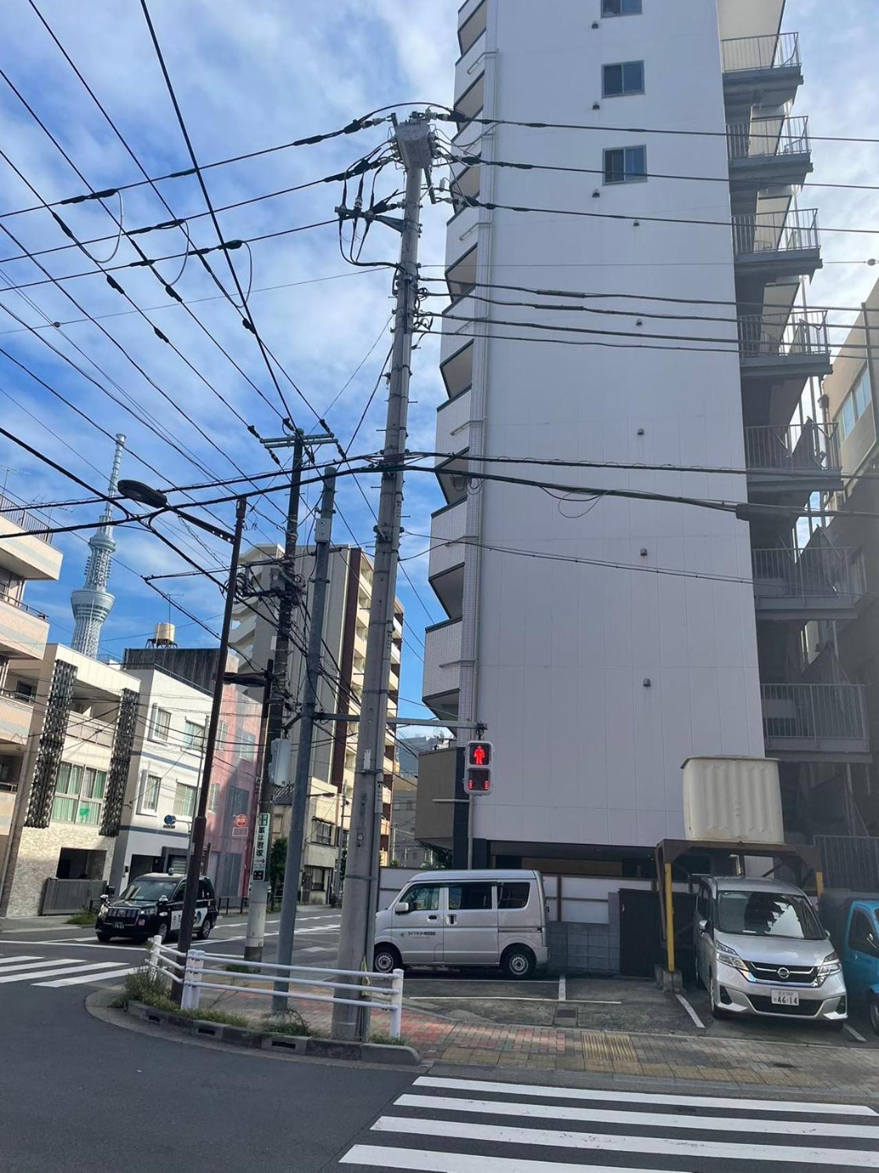 Calum Asakusa Imado Tokyoカルム浅草今戸ツインルーム新築民泊東京浅草隅田川今戸神社近くスカイツリー見えるコンビニコインランドリー近くある浅草駅まで徒歩圏内アクセス便利成田空港羽田空港銀座渋谷東京駅直通 Apartment *