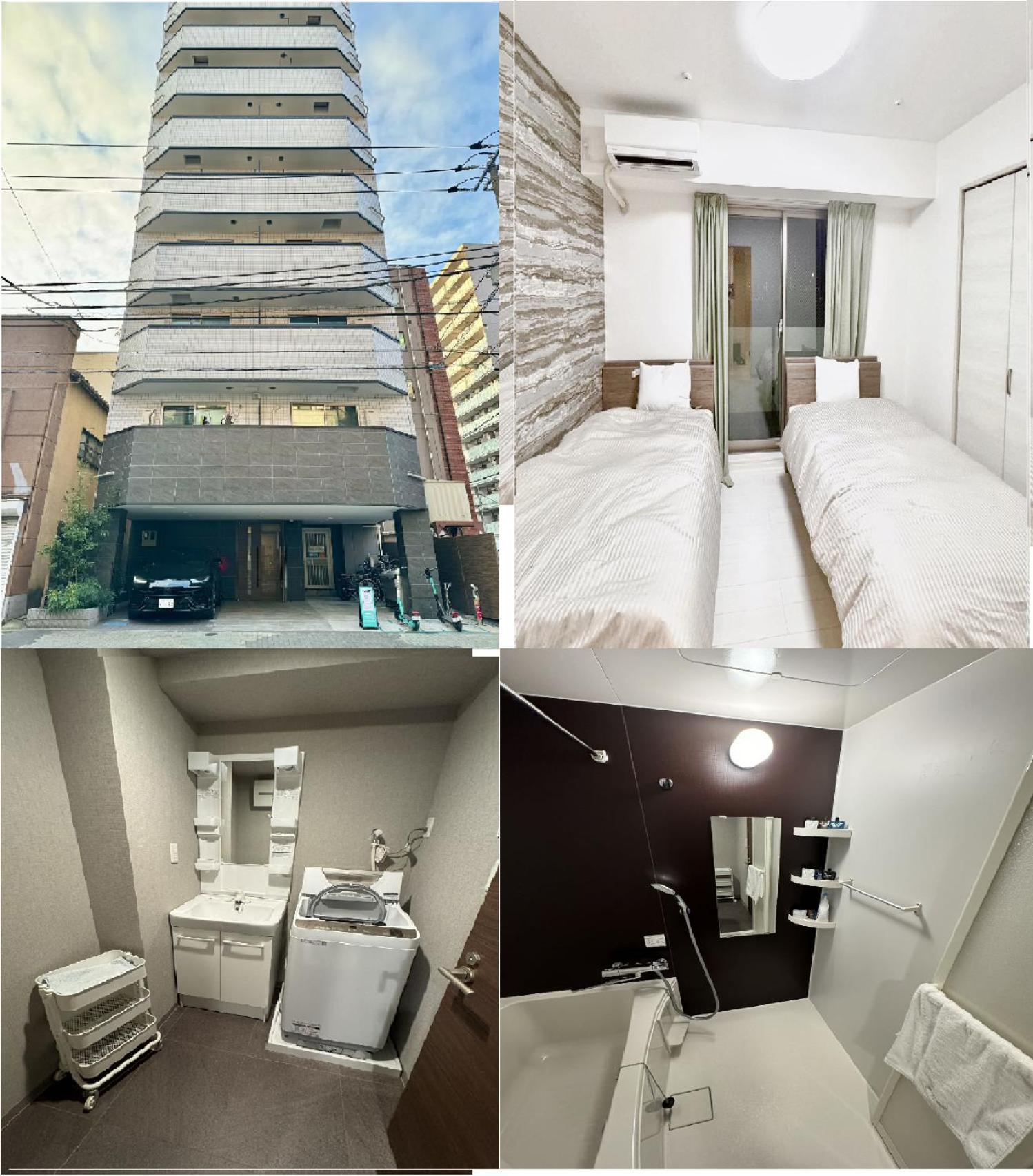 Apartment Calum Asakusa Imado Tokyoカルム浅草今戸ツインルーム新築民泊東京浅草隅田川今戸神社近くスカイツリー見えるコンビニコインランドリー近くある浅草駅まで徒歩圏内アクセス便利成田空港羽田空港銀座渋谷東京駅直通 *